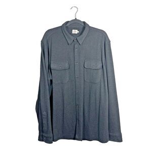 Faherty‎ XXL Heathered Black Twill Legend Sweater Shirt Long Sleeve Button Up